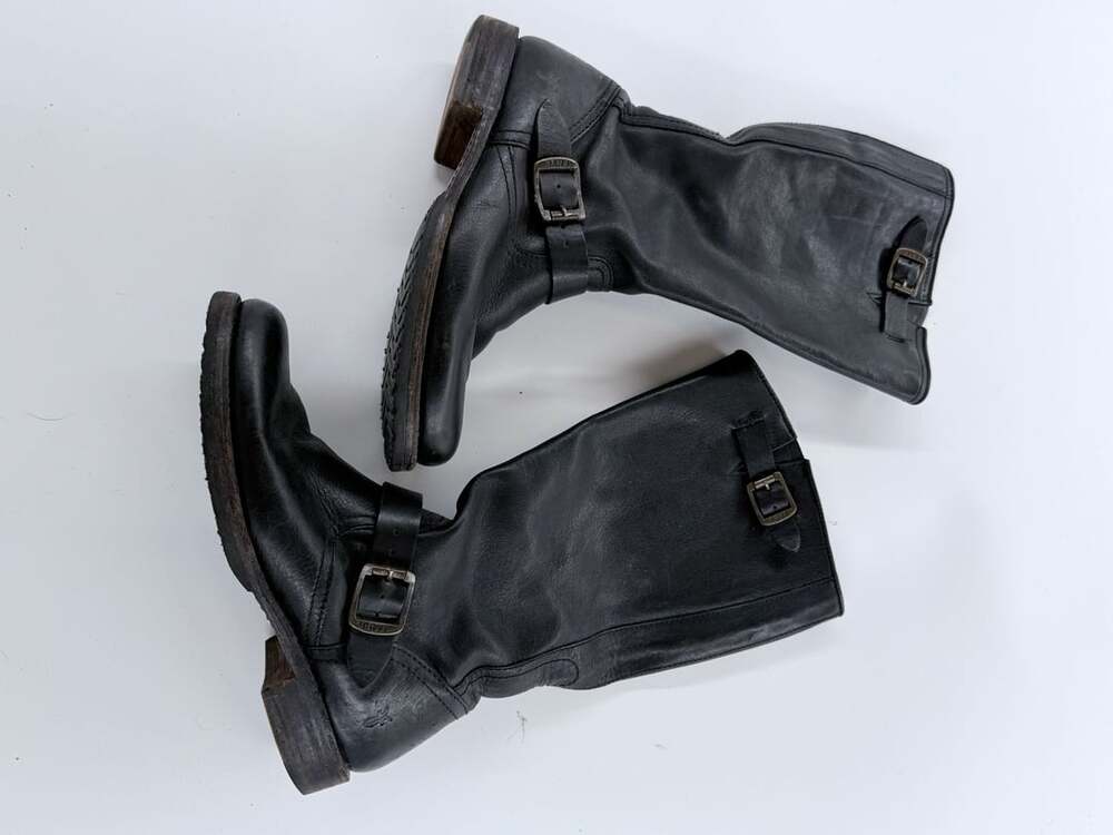 Frye Veronica Slouch Boots Size 10 B Black Leather